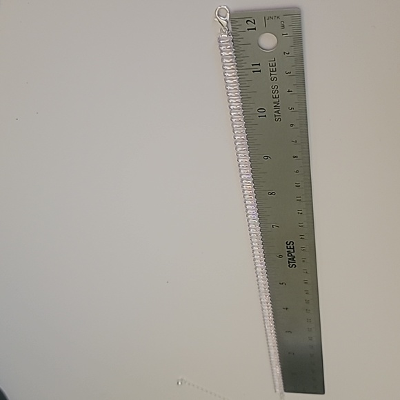 Square Cubic Zirconia Simulated Diamond Silver Toned Choker - Picture 9 of 11